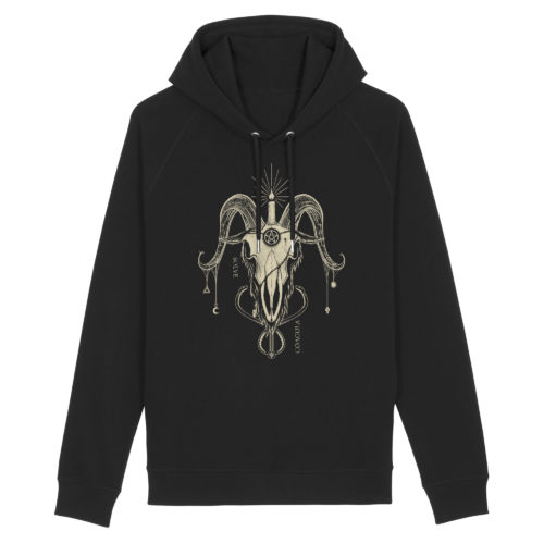 Sweat à capuche Baphomet couleur crème