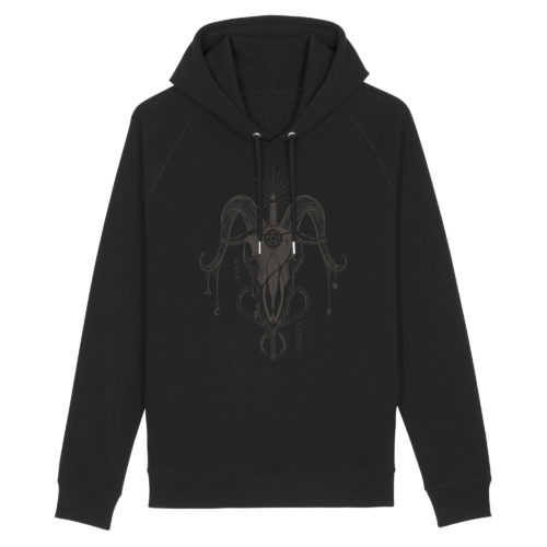 Sweat à capuche Baphomet couleur gris